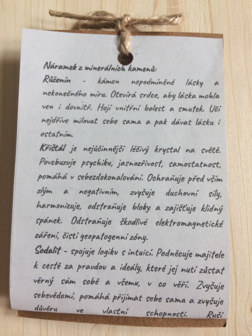 Náramek z minerálů s buddhou — foto 2