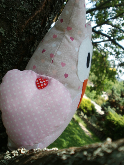 Polštářek Sovička růžová — foto 3