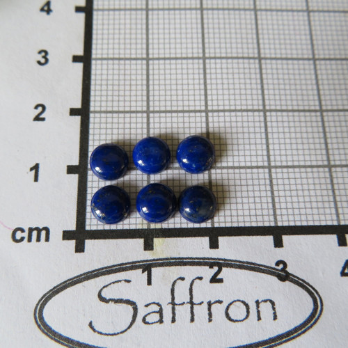 Lapis lazuli, kabošonek 6 mm — foto 2