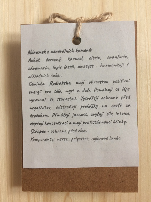 Náramek rudraksha, čakry — foto 2