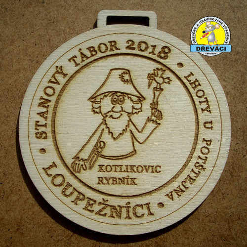 Dřevěné MEDAILE "STANOVÝ TÁBOR - čarodějný"... — foto 2