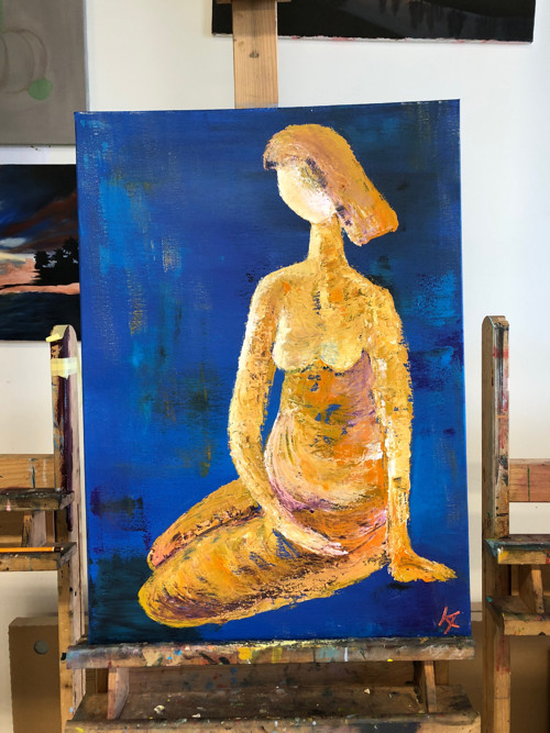 V modré 50x70cm — foto 2
