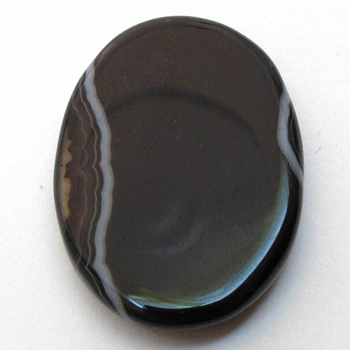 Kabošon černý onyx ovál 33mm — foto 2