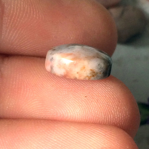 Rodonit kabošon ovál/10x8x2,5 mm — foto 3
