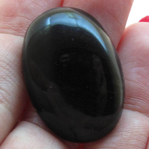 Kabošon zlatý obsidián ovál 30mm — foto 5