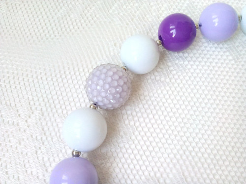 Bubblegum necklace (violet/white) — foto 3