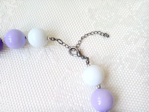 Bubblegum necklace (violet/white) — foto 5