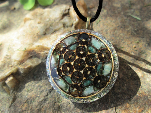 Org. šperk ,, Metatron klidu " s amazonitem — foto 2