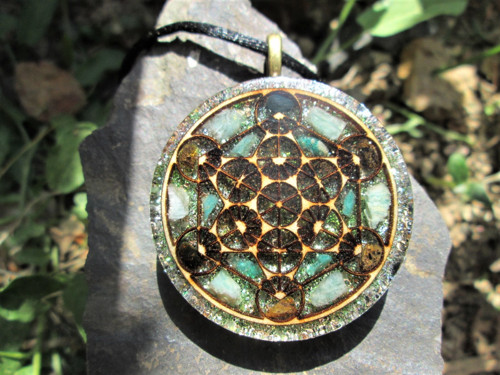 Org. šperk ,, Metatron klidu " s amazonitem — foto 3