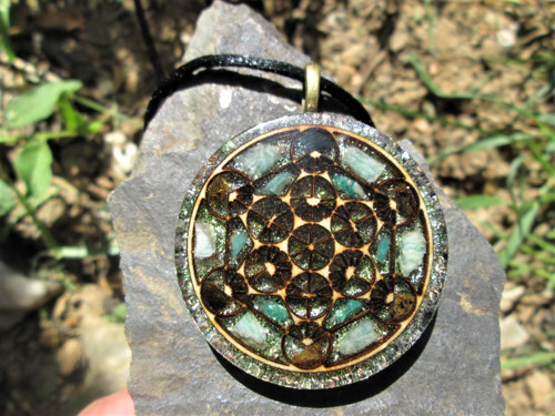 Org. šperk ,, Metatron klidu " s amazonitem — foto 5