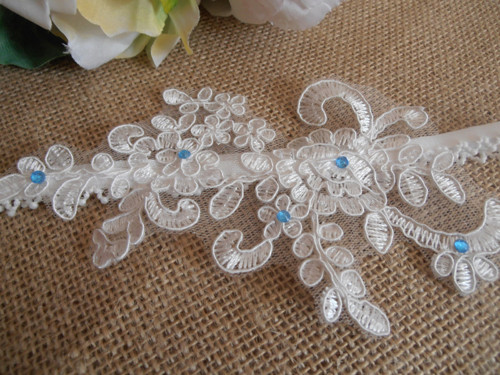 Krajkový podvazek ivory — foto 2