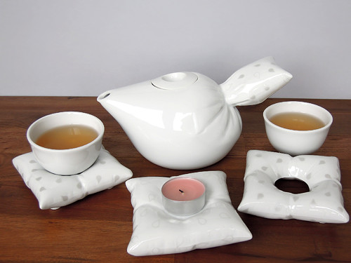 "Peřinkový čaj pro dva" porcelánová souprava — foto 2