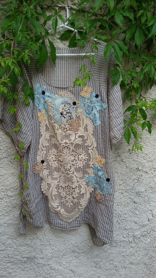 Vintage či boho styl, oversized tunika — foto 3