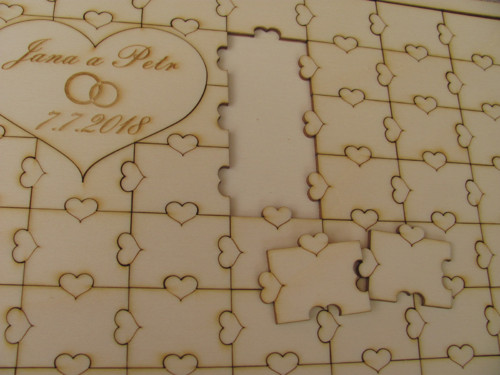Dřevěné svatební puzzle — foto 2