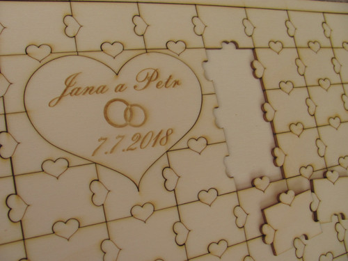 Dřevěné svatební puzzle — foto 3