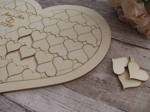 Netradiční dřevěné svatební puzzle — foto 3