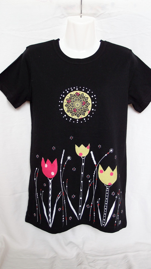 MANDALA A TULIPÁNY (158/164) - dívčí tričko — foto 2