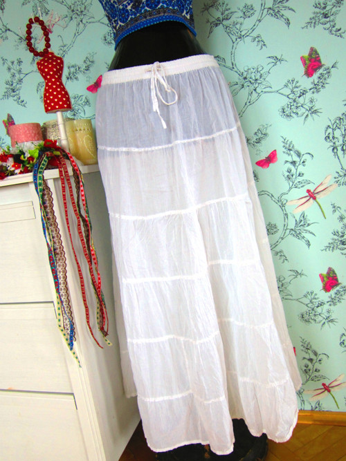 Sukně bílá boho basic — foto 2