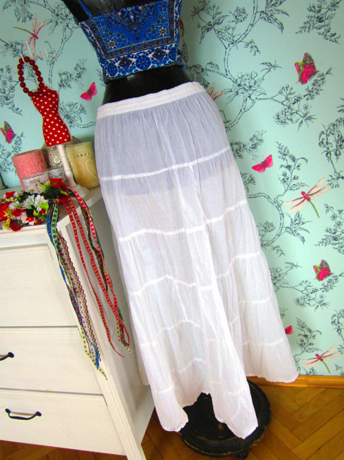 Sukně bílá boho basic — foto 4
