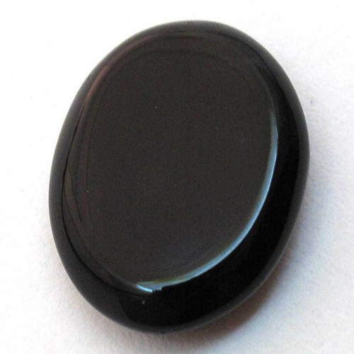 Kabošon černý onyx ovál 16mm — foto 2
