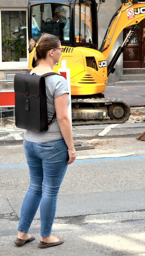 Kožený batoh unisex - "hraNAbatoh" V. — foto 5