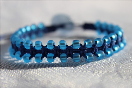 Blue Lagoon.. Náramek macramé — foto 3