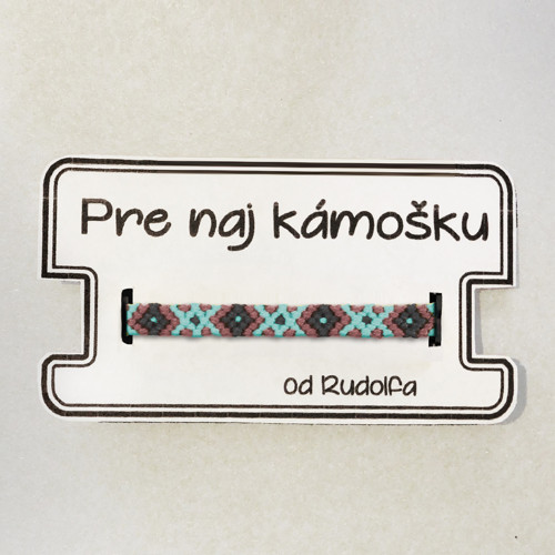 Mentolový Indián - pletený náramok — foto 2