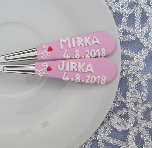 Svatební lžička na dort - 1 ks — foto 3