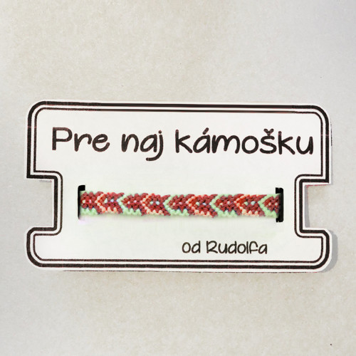 Pletený náramok Huge Direction - bordový — foto 2