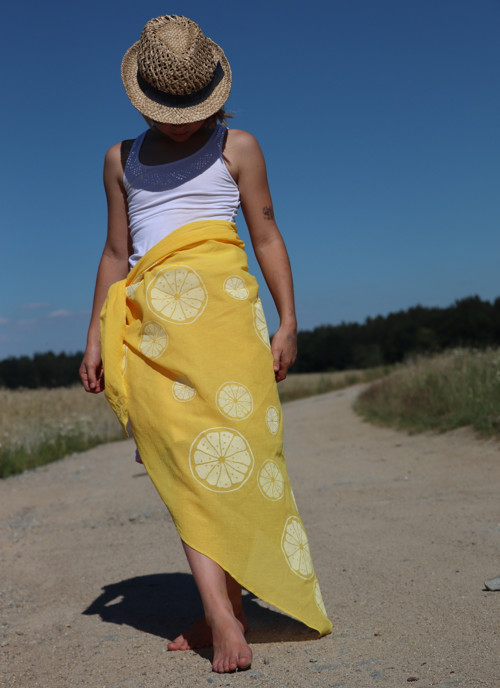 Plážový šátek/citrus — foto 2