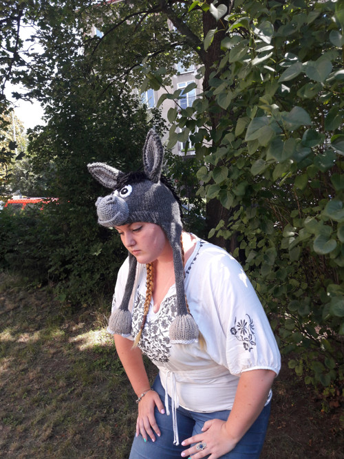 Dětská ušanka ŠEDÝ OSLÍK — foto 3