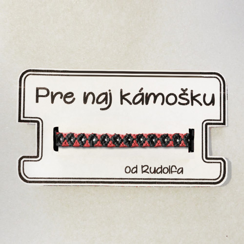 Gučky - pletený náramok (red) — foto 2