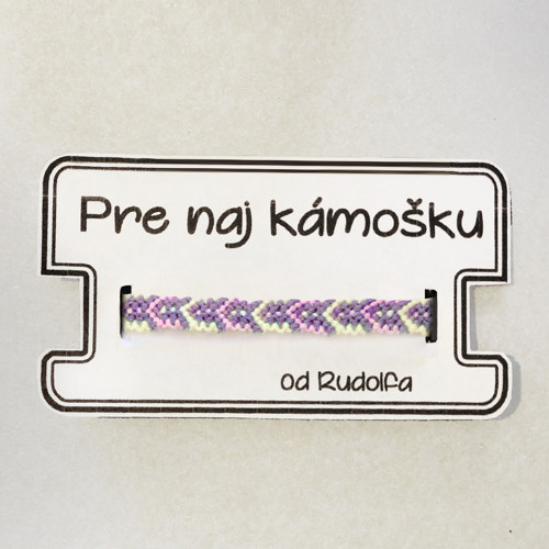 Pletený náramok Huge Direction - bledofialový — foto 2