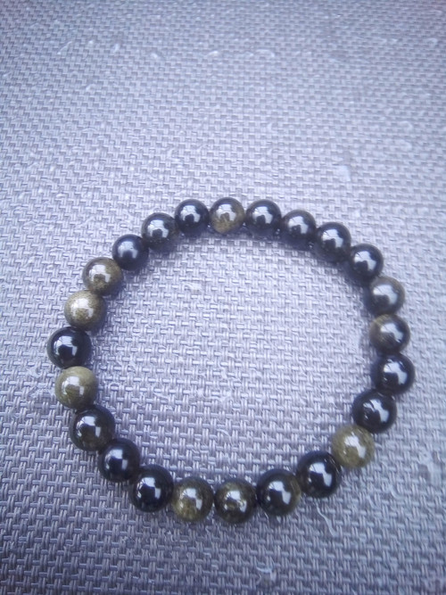 Náramek z gold sheen obsidiánu — foto 2