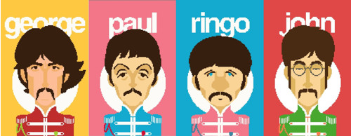 4 předlohy na vyšívání - BEATLES — foto 2