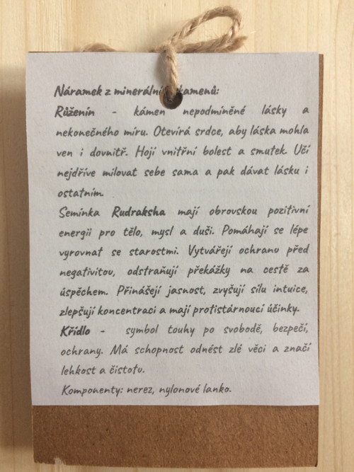 Náramek růženín, rudraksha — foto 2