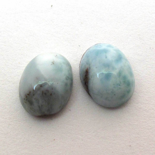 Kabošony larimar ovál 2ks 9,1/9,2mm — foto 2