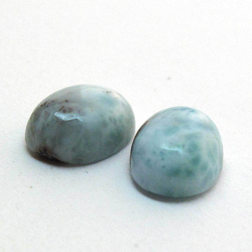 Kabošony larimar ovál 2ks 9,1/9,2mm — foto 3