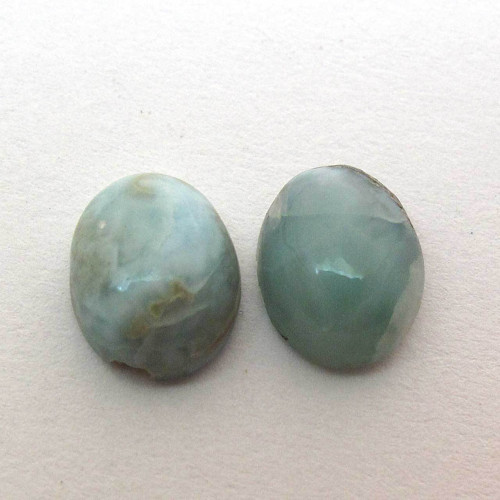 Kabošony larimar ovál 2ks 8,8/9,2mm — foto 3