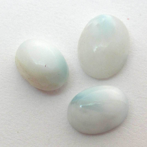 Kabošony larimar ovál 3ks 8,0-9,0mm — foto 2