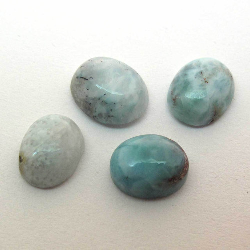 Kabošony larimar ovál 4ks 9,8-10,9mm — foto 5