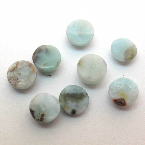 Kabošony larimar kruh 8ks 5,7-6,2mm — foto 6