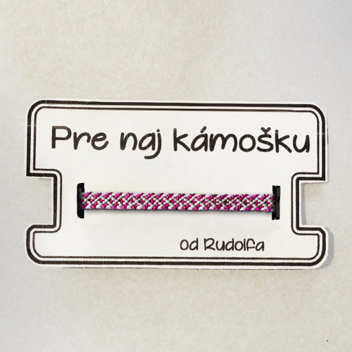 Pletený náramok Harmónia - vínový — foto 2