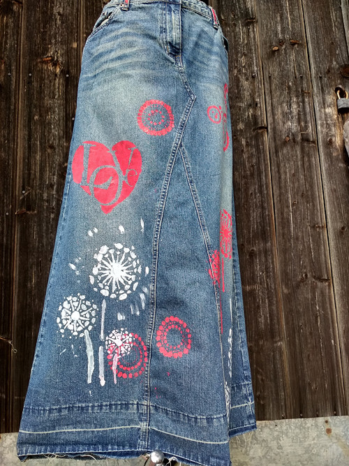 Denim sukně maxi -red misch masch -recy — foto 6