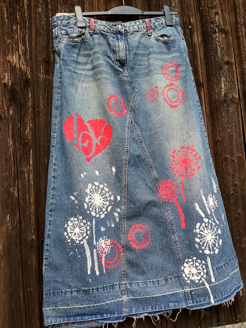 Denim sukně maxi -red misch masch -recy — foto 2