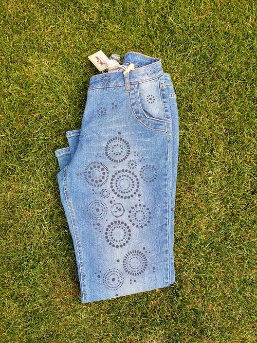 Jeans denim - mandala black — foto 2