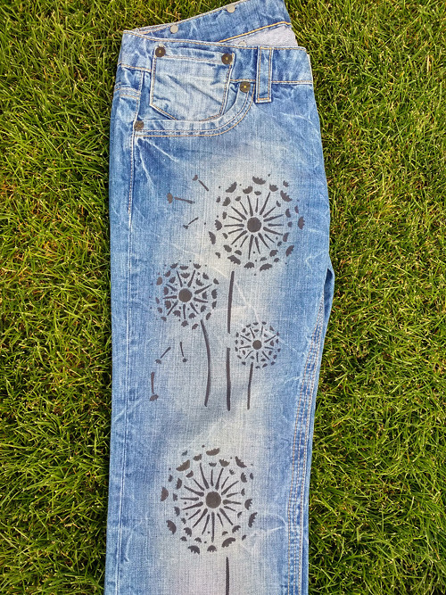 Jeans denim - pampelišky black — foto 5