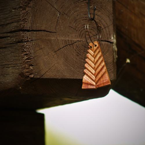 Dřevěné naušnice XCIX. — foto 3