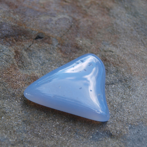 Chalcedon Malawi, plochý valoun — foto 5