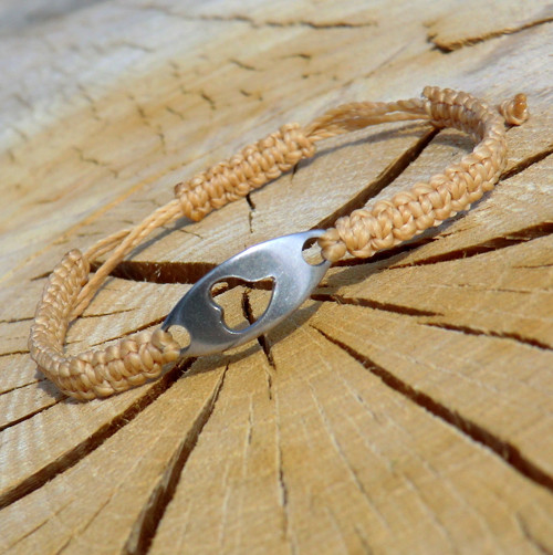 Macramé * chirurgická ocel * Srdíčko pro Lásku — foto 2